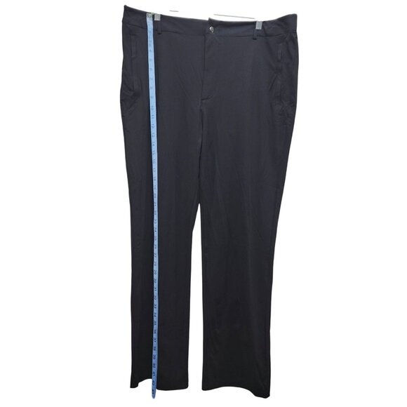 Mens Black Dress Pants Size 38W 30L Polyester & Elastane Blend - Picture 4 of 8